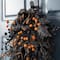 Glitzhome® 28"H Halloween Black Rose and Berry Swag with Hanger